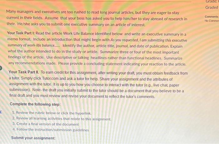 E Many managers and executives are too rushed to read long journal