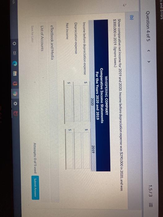 no entries for depreciation have been recorded in 2020. The following information