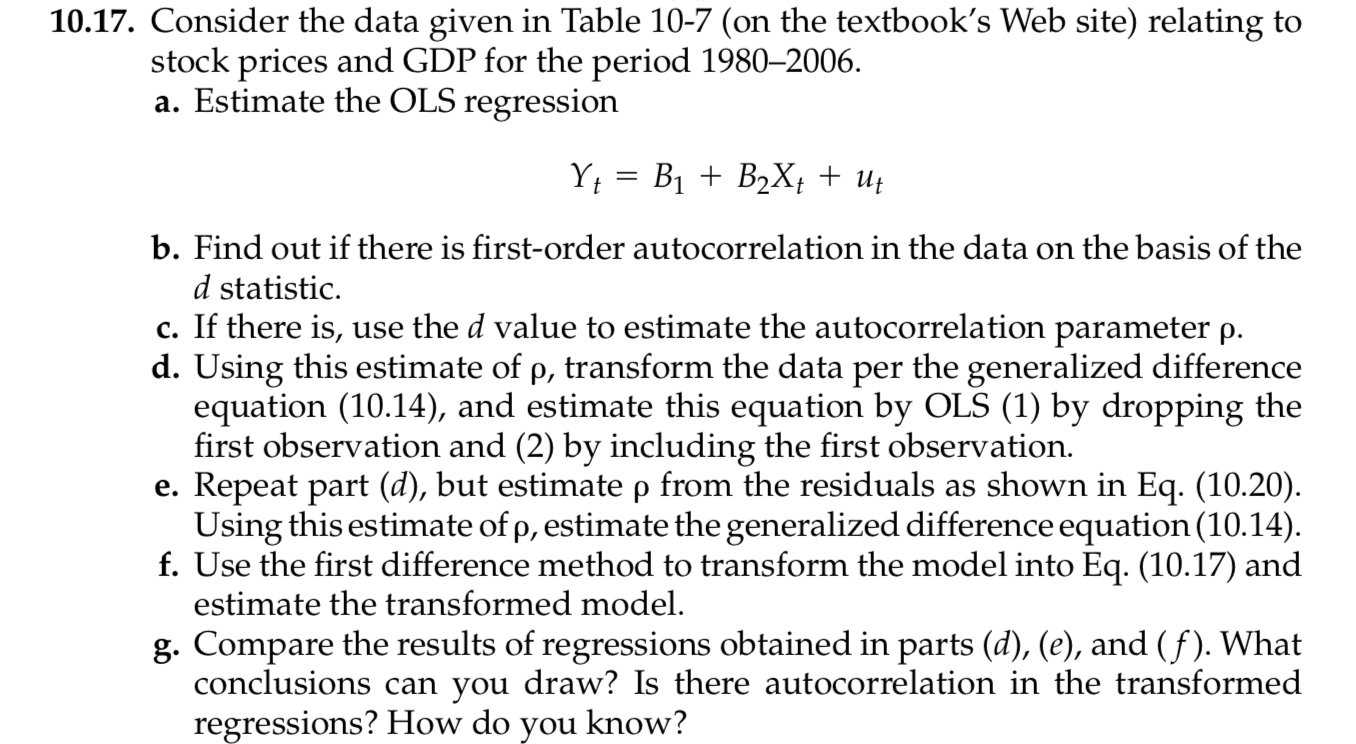 10.17. Consider the data given in Table 10-7 (on the textbook's Web