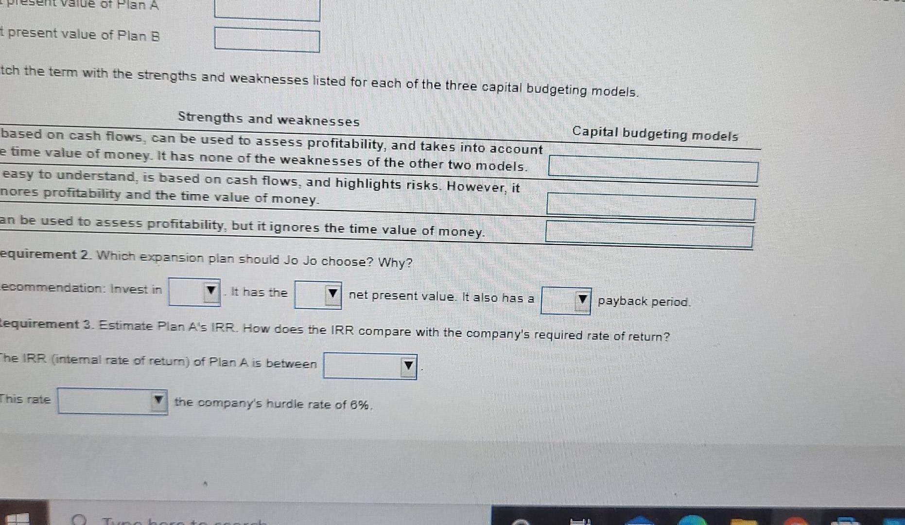 chain of snack shops. The company is considering two possible expansion plans.