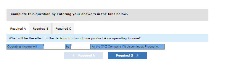 segmented Income statement for XYZ Company for the year ended December 31,