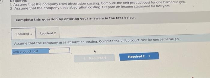 labor Variable manufacturing overhead Variable selling and administrative: Total variable cost per