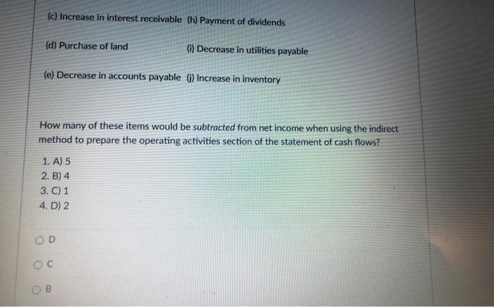 Gain on the sale of equipment (b) Issuance of common stock (g)