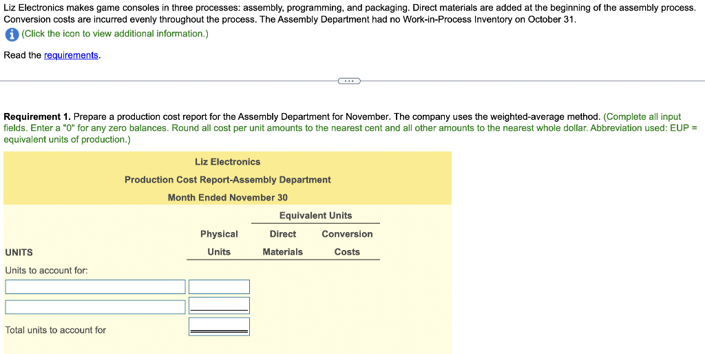 Liz Electronics makes game consoles in three processes: assembly, programming, and packaging.