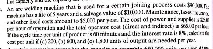 this capacity An arc welding machine that is used for a certain