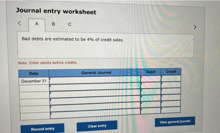 P3 [The following information applies to the questions displayed below.) At December