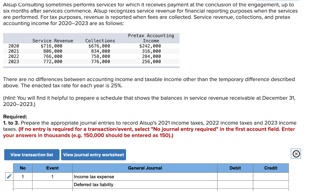 Alsup Consulting sometimes performs services for which it receives payment at the
