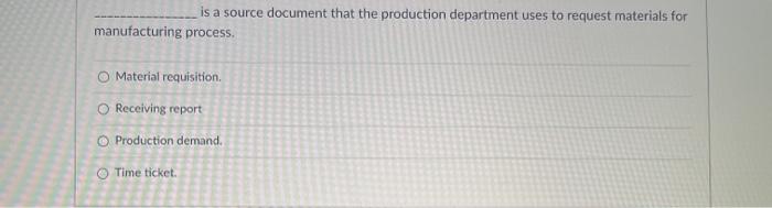 O Allocation base. O Equivalent Units of Production. O Process costing.