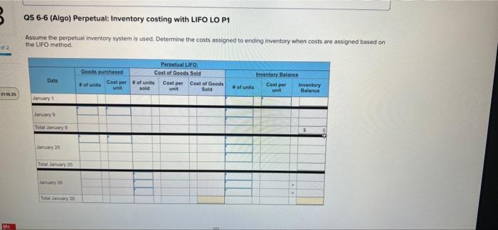 reports the following beginning inventory and two purchases for the month of