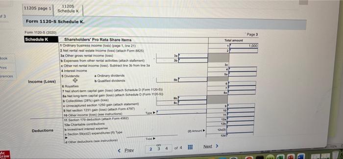 of Form 1120S. (Enter all amounts as positive unless otherwise indicated in