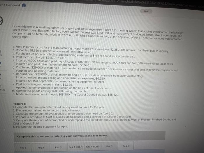 er 4 Homework Owser=0&launchUrl=https%253A%25 Saved newconnect.mbeducation 9 OK 1 DOES Dream Makers