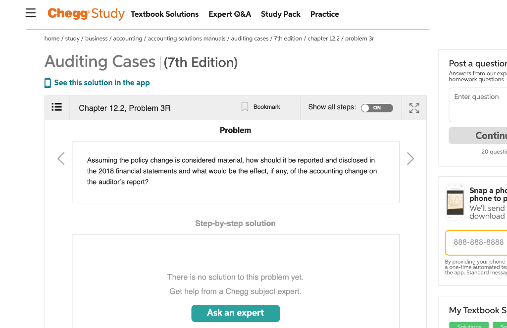 = Chegg Study Textbook Solutions Expert Q&A Study Pack home / study