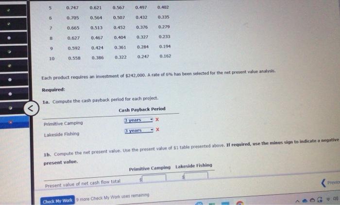 is considering two new magazine products. The estimated net cash flows from