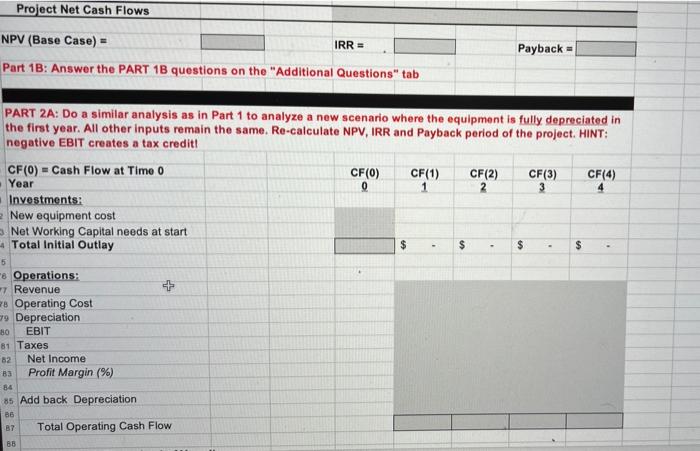 Questions" tab. The use of formulas and cell references (rather than hard