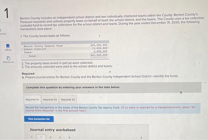 2 1 points eBook References Benton County includes an independent school district