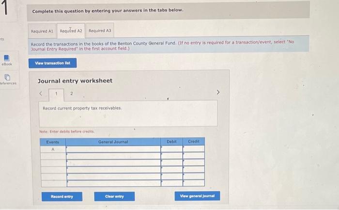 December 31, 2020, the following transactions took place: 1. The County levied