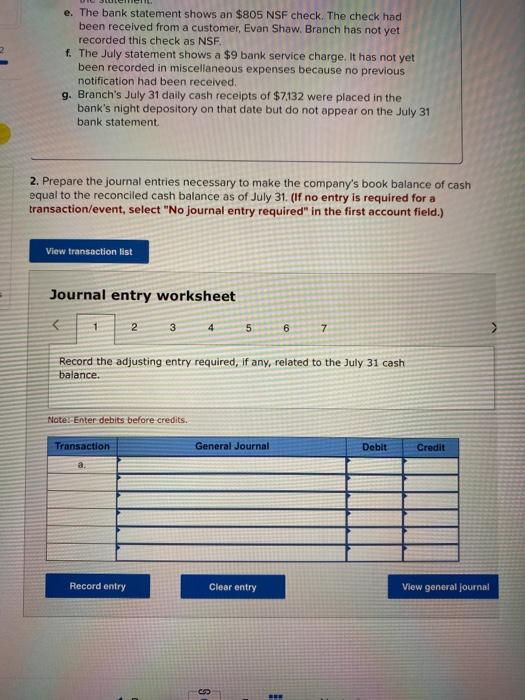 Required information. [The following information applies to the questions displayed below.] The