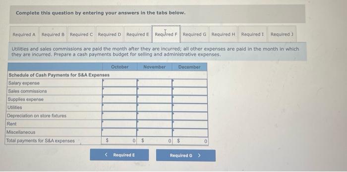 assigned the following tasks. Required a. October sales are estimated to be