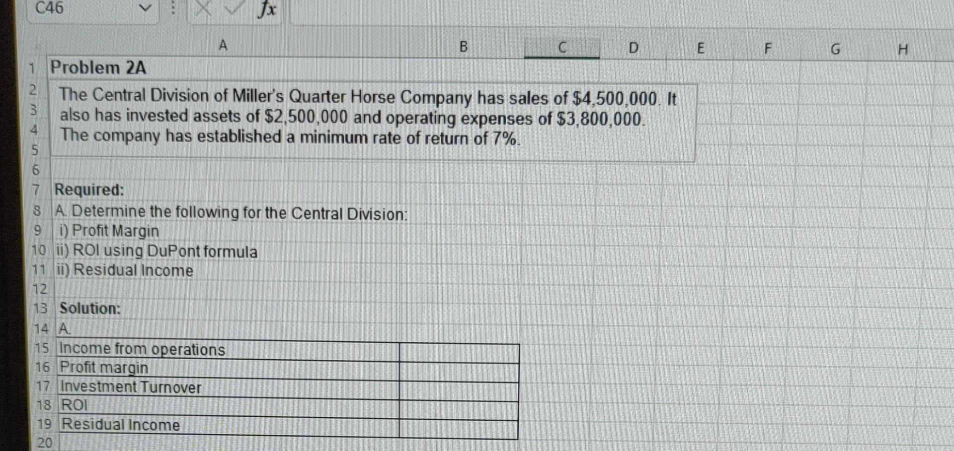 C46 1 Problem 2A fx A B C D E F G