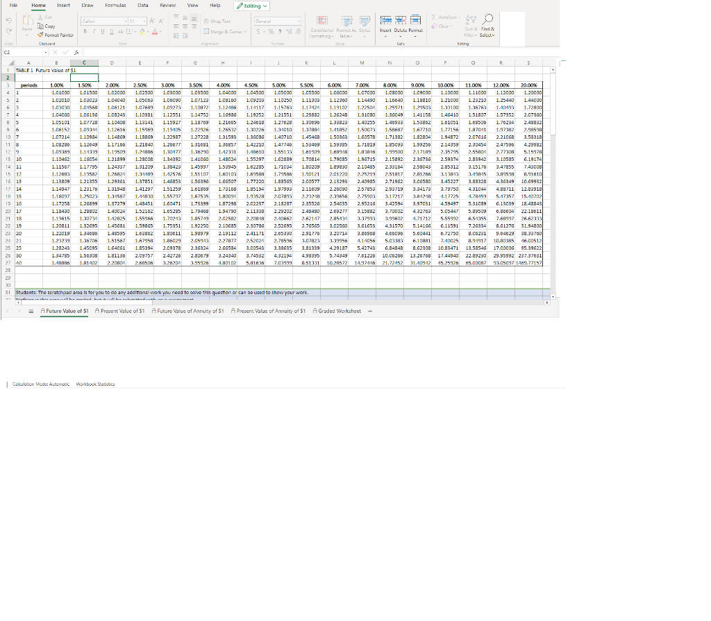 File Home Insert Draw Formulas Data Review View Help Editing & Cut