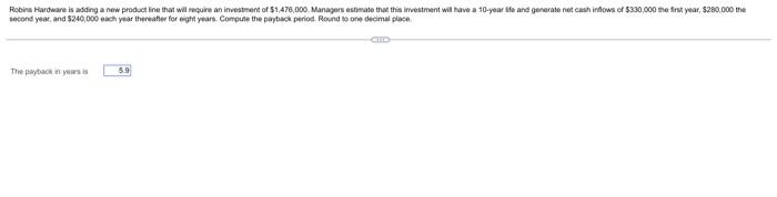 Robins Hardware is adding a new product line that will require an