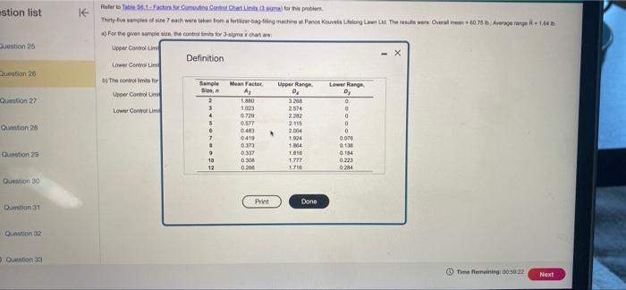 this problem Thirty-five samples of size 7 each were taken from a