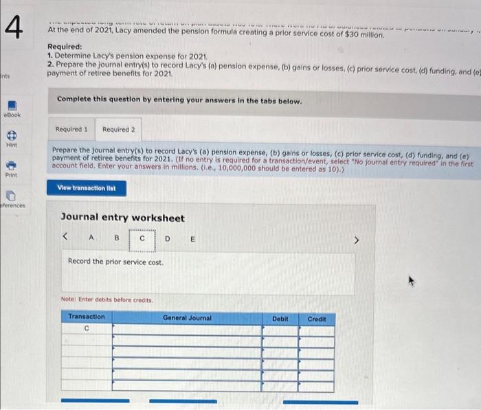 Prior service cont Interest cost (5.0%) benefits paid Balance, December 31 $800