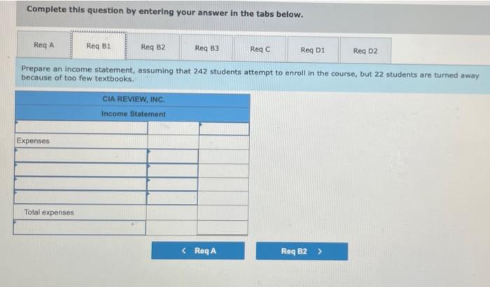 studying to take the CIA exam. The cost of textbooks is included