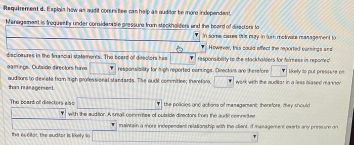 (Select six items apply.) The functions of an audit committee may include