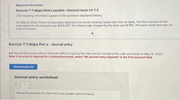 information applies to the questions displayed below.] On May 15, 2022, Powell