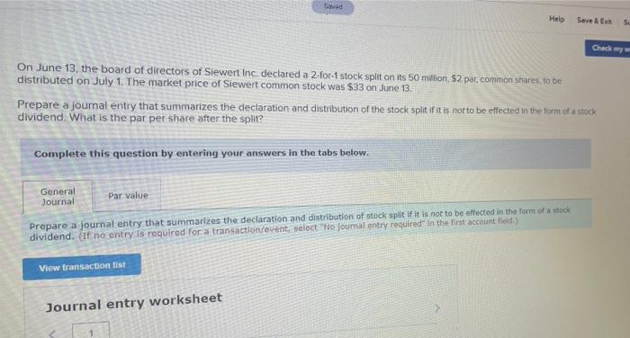 Saved Help Save & Exit Su Check my w On June 13,