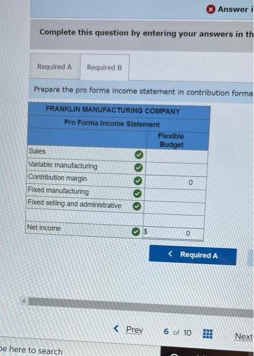 15-2 Franklin Manufacturing Company established the following standard price and cost data.
