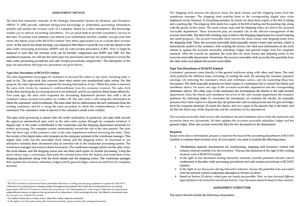 ASSIGNMENT DETAILS The first four interactive tutorials of the Strategic Information System