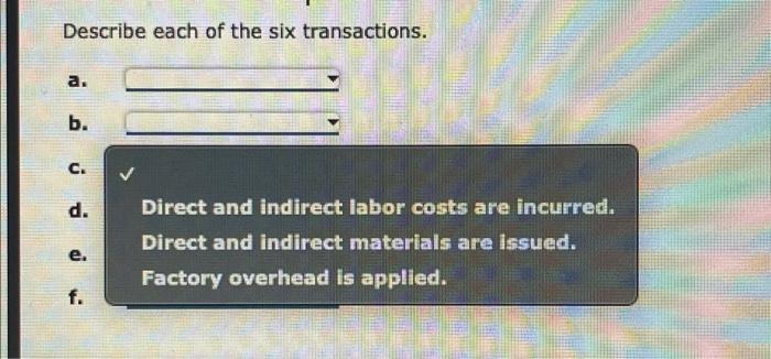 (e) (f) 3630 (f) (b) (c) (a) (d) (f) Cost of Goods