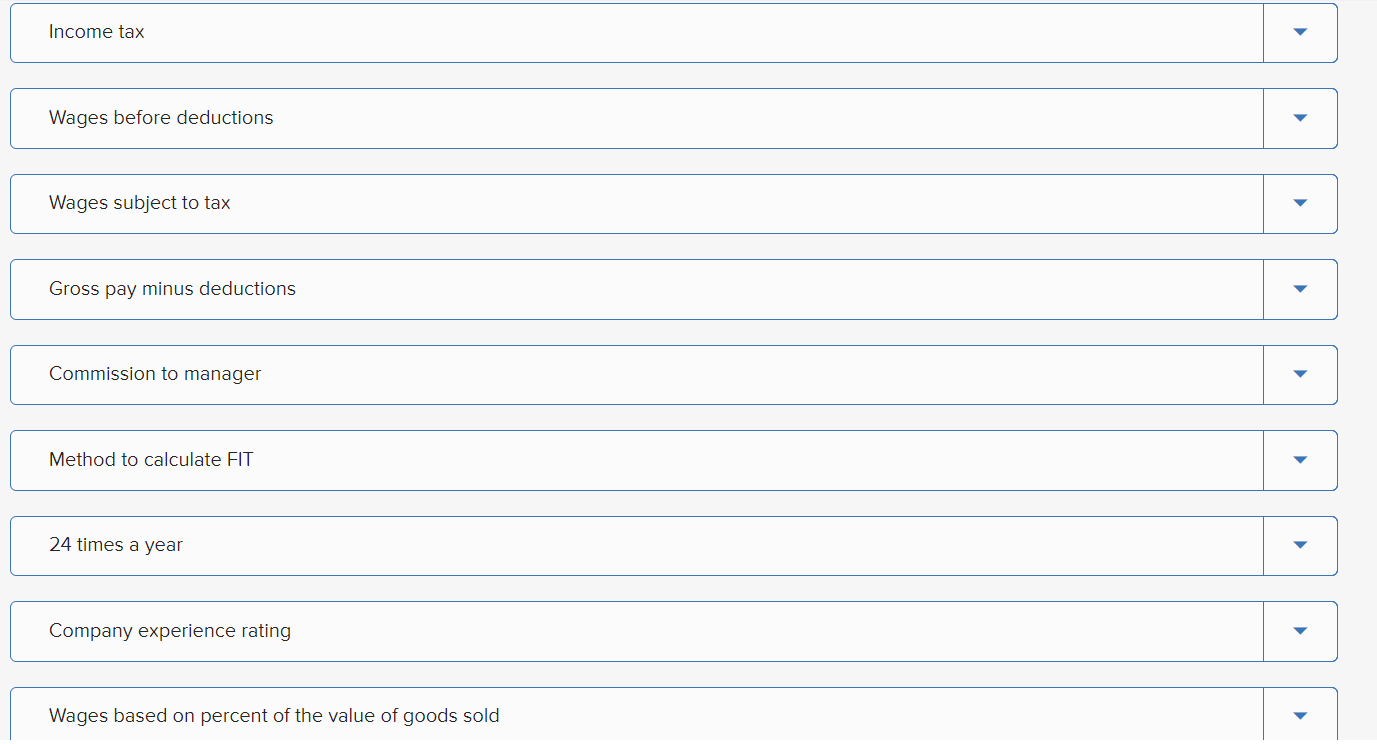4 W-4 Cumulative 5 earnings 6 Taxable earnings 7 FICA Variable 9