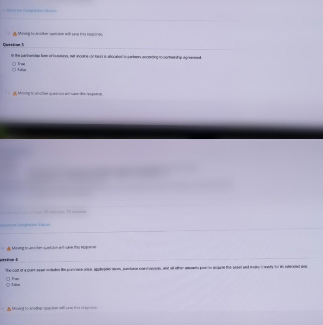 Question Completion Status: Moving to another question will save this response. Question