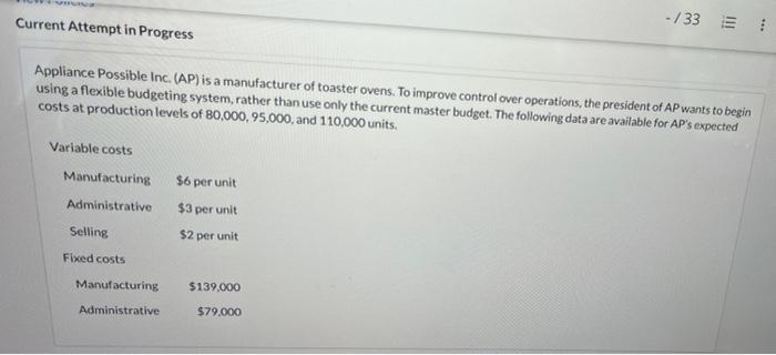 -/33 E Current Attempt in Progress Appliance Possible Inc. (AP) is a