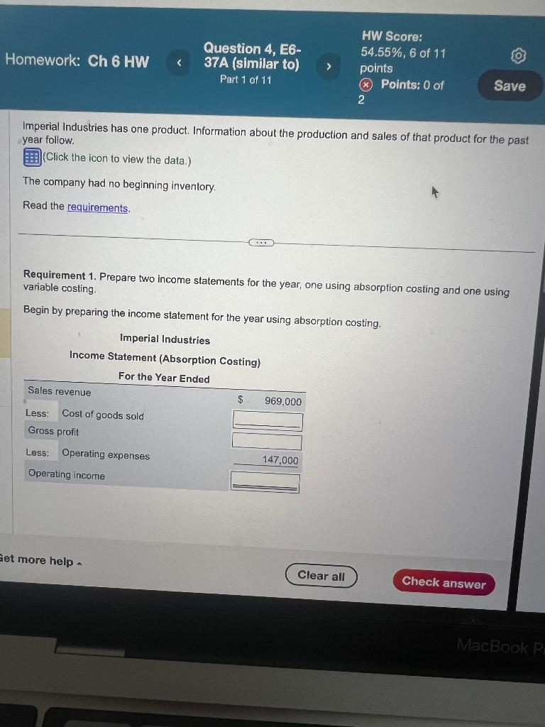 Part 1 of 11 54.55%, 6 of 11 points Points: 0 of