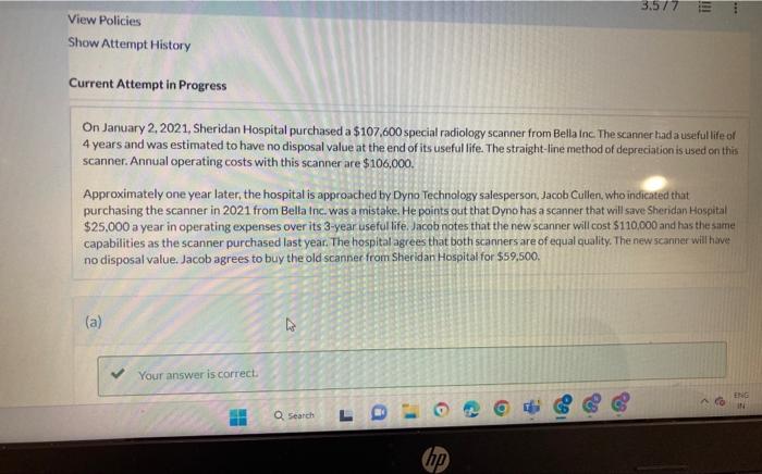 View Policies Show Attempt History Current Attempt in Progress 3.577 On January