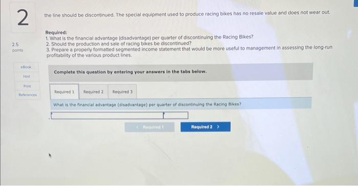 The Regal Cycle Company manufactures three types of bicycles--a dirt bike, a