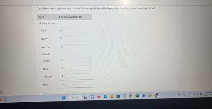 hockey equipment of any retailer in the city in which it operates.