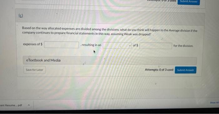 Michael, that his division earned money for the company. Following is the