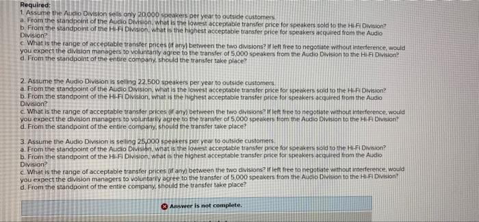 a speaker that is used by manufacturers of various audio products. Sales