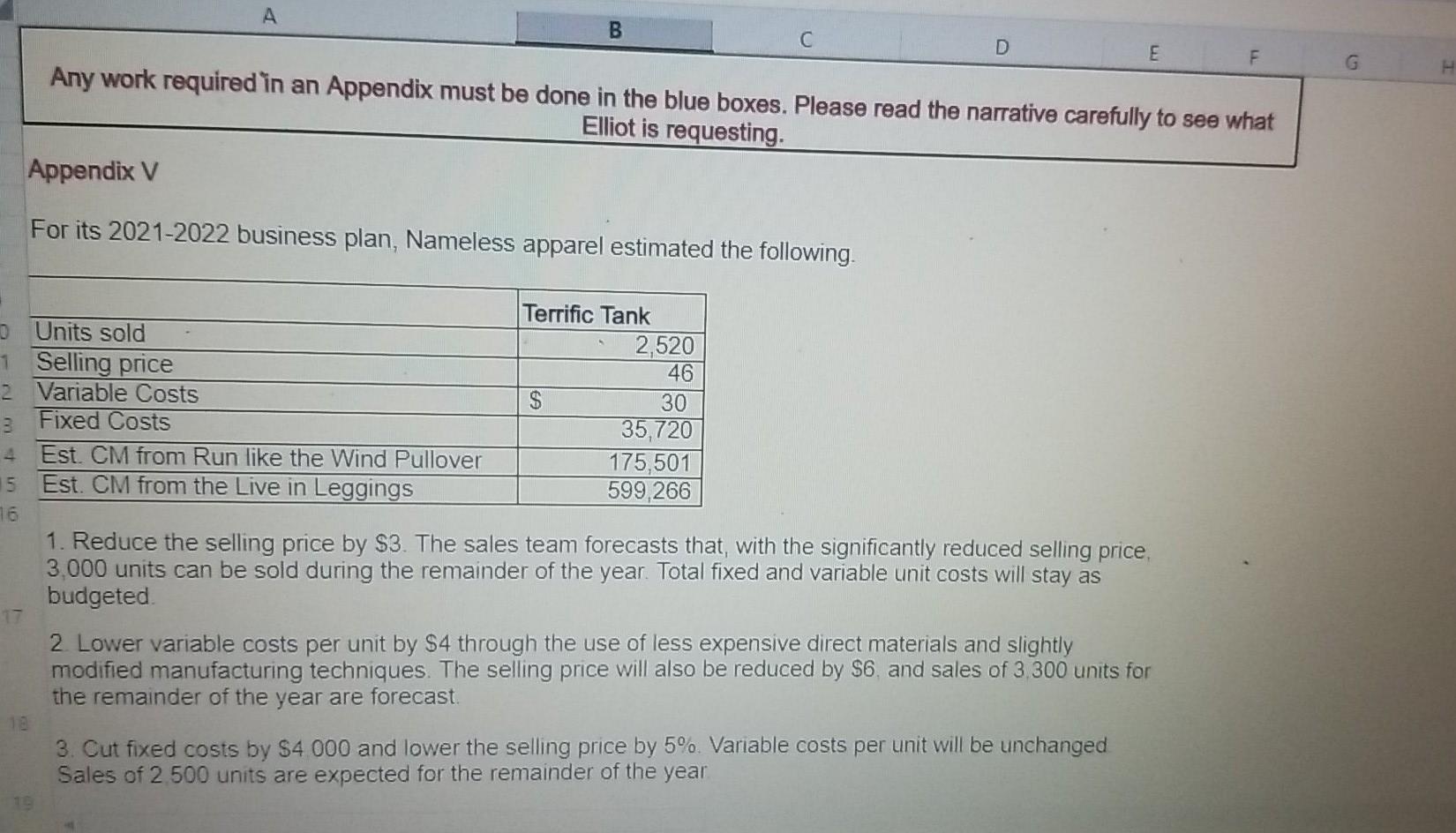 A B C D E F G H Any work required in