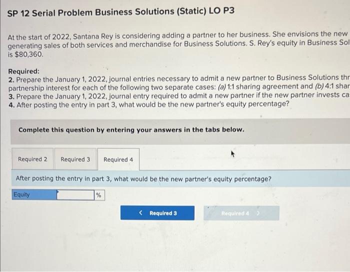 both services and merchandise for Business Solutions. S. Rey's equity in Business
