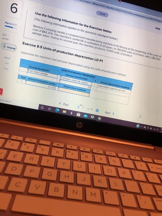 6 Help browser-0&launchUrl=https%253A%252F%252Fms.mheducation.com%252Fmghes Saved Use the following information for the Exercises below.