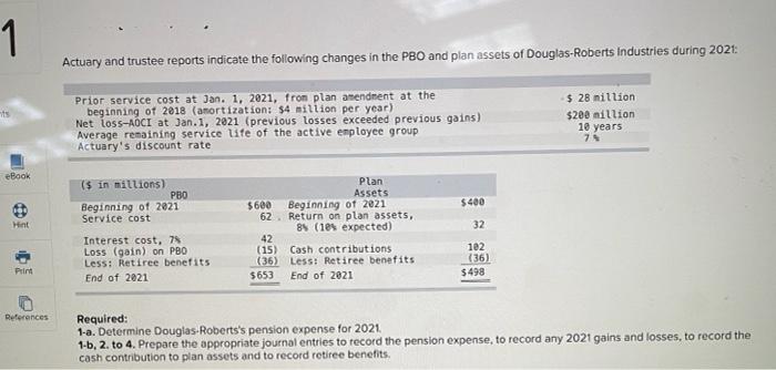 1 eBook Actuary and trustee reports indicate the following changes in the