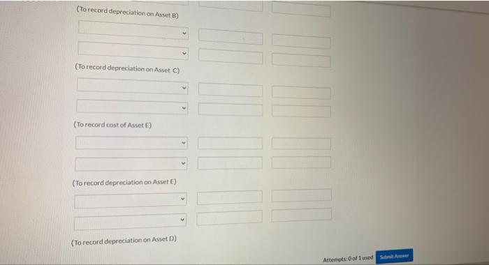 Residual value $5,000 $4,300 $5,000 $4,700 straight- straight- double Depreciation method activity