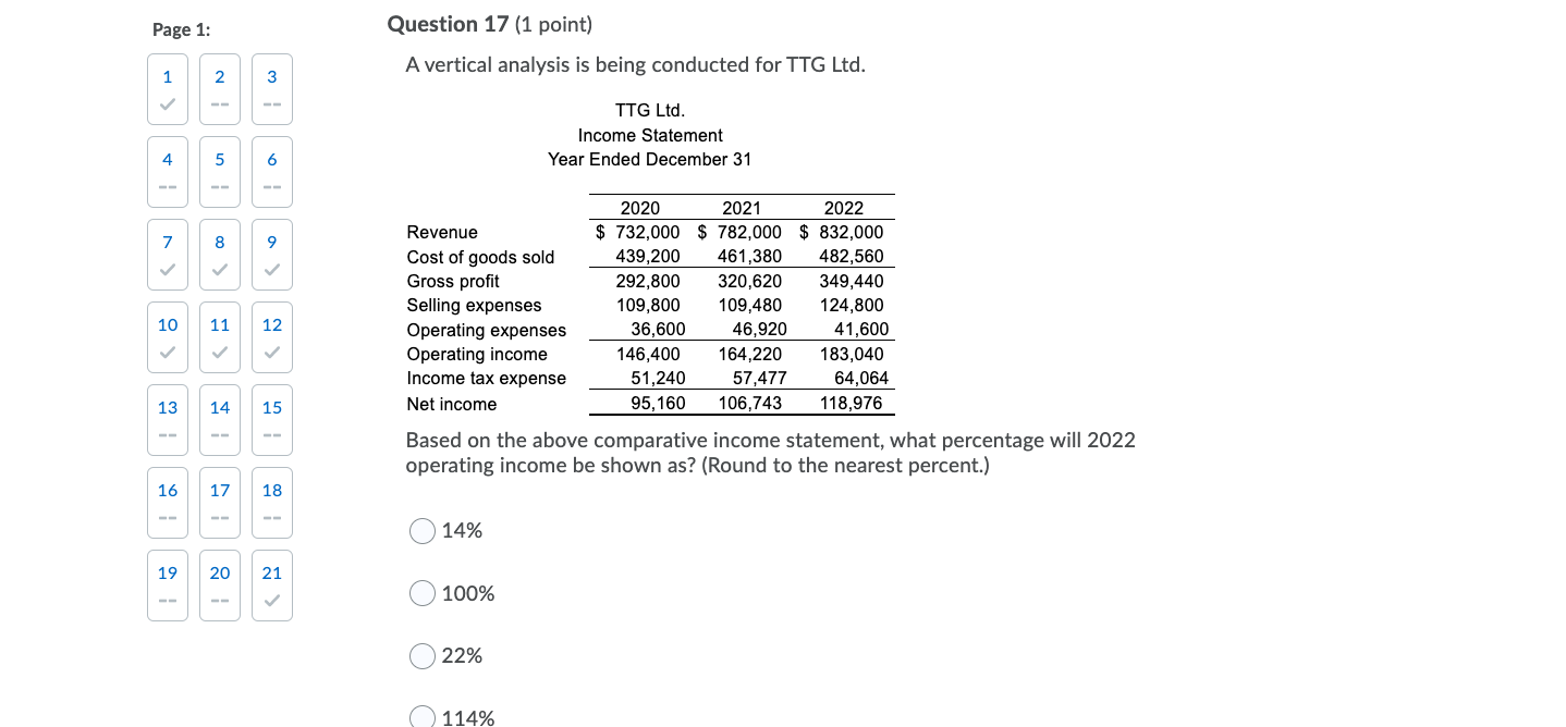 Page 1: 1 N 2 3 4 5 6 Question 17 (1