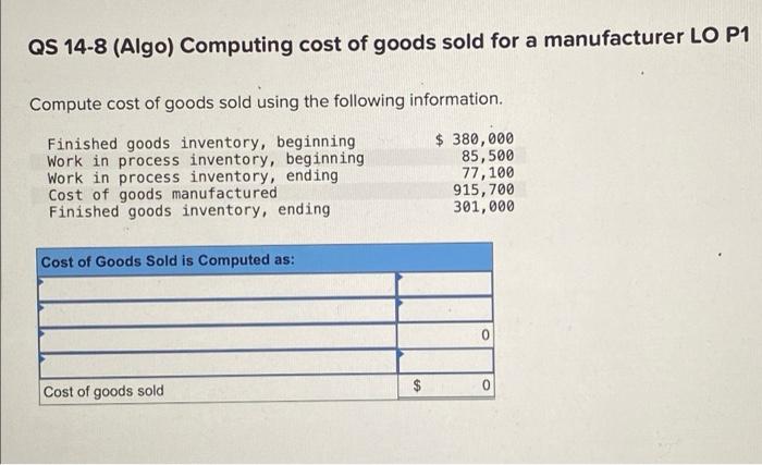 ending work in process inventory for a manufacturer using the following information.